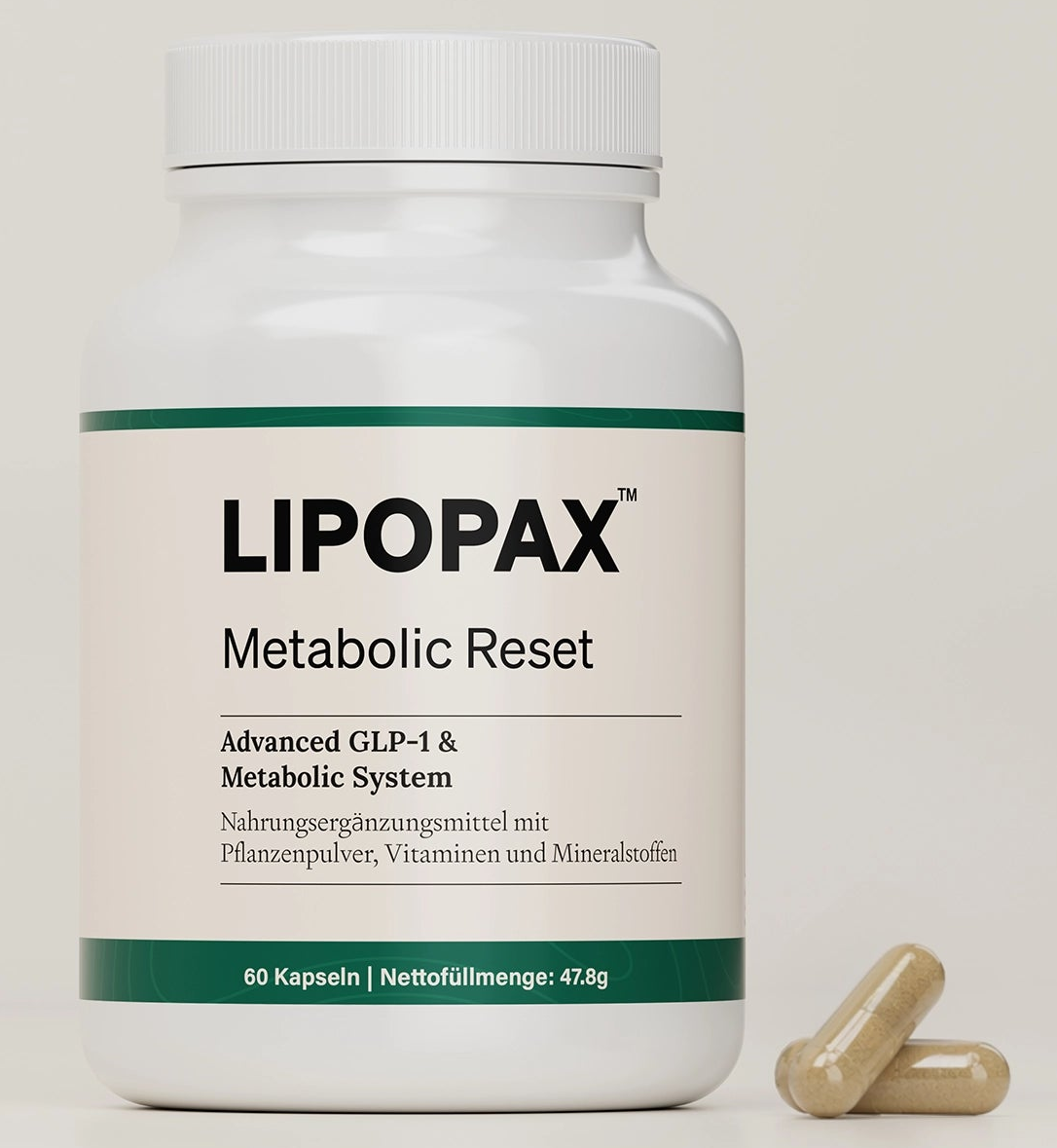 1-Monatsvorrat Lipopax - für ein paar Kilo weniger.